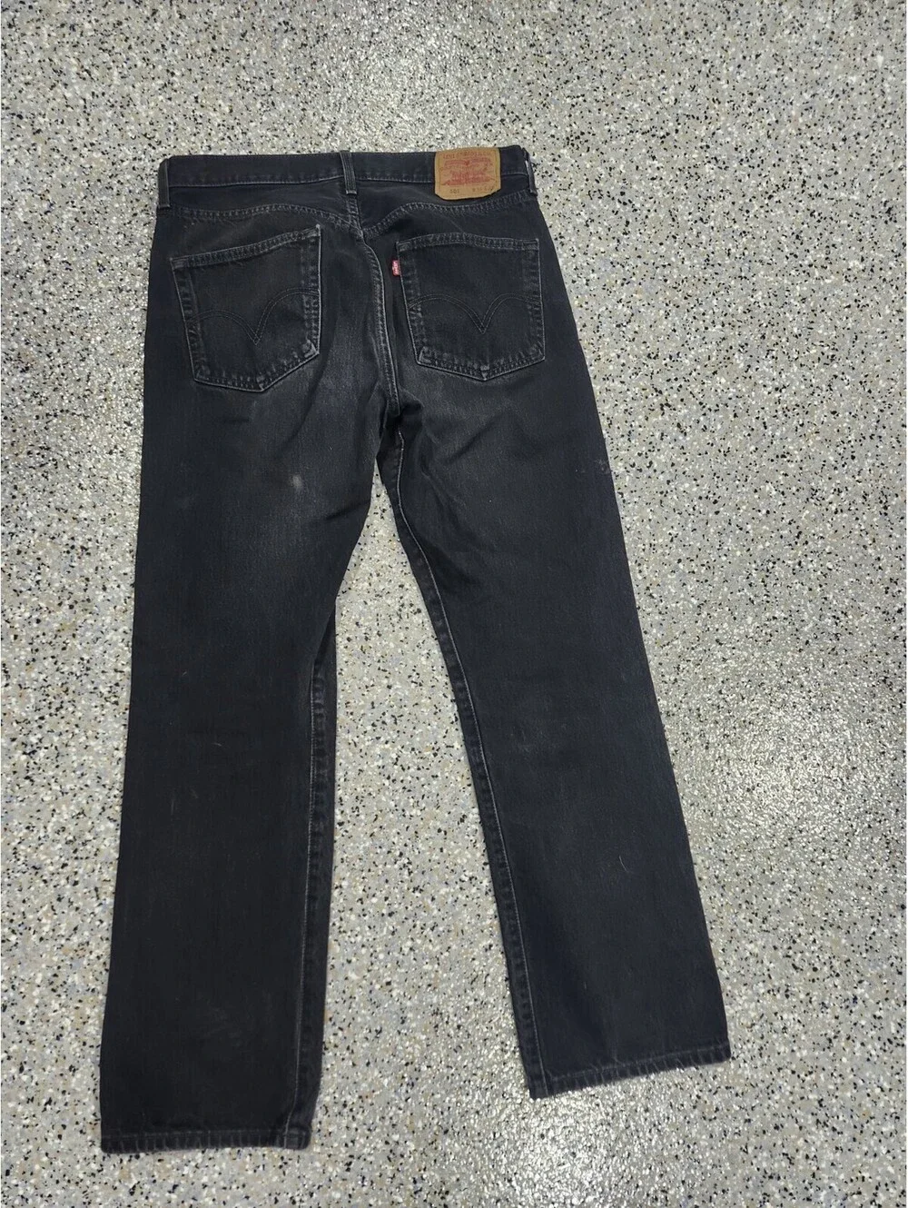 LEVI STRAUSS 501 Levis Red Tab Riveted Button Fly GRAY Jeans Tag Size W34 X L32